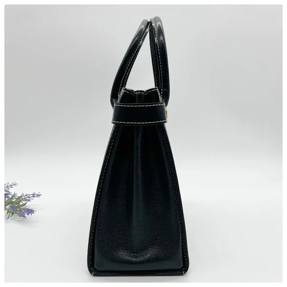 BURBERRY Leather Handbag Satchel - Picture 4 of 12